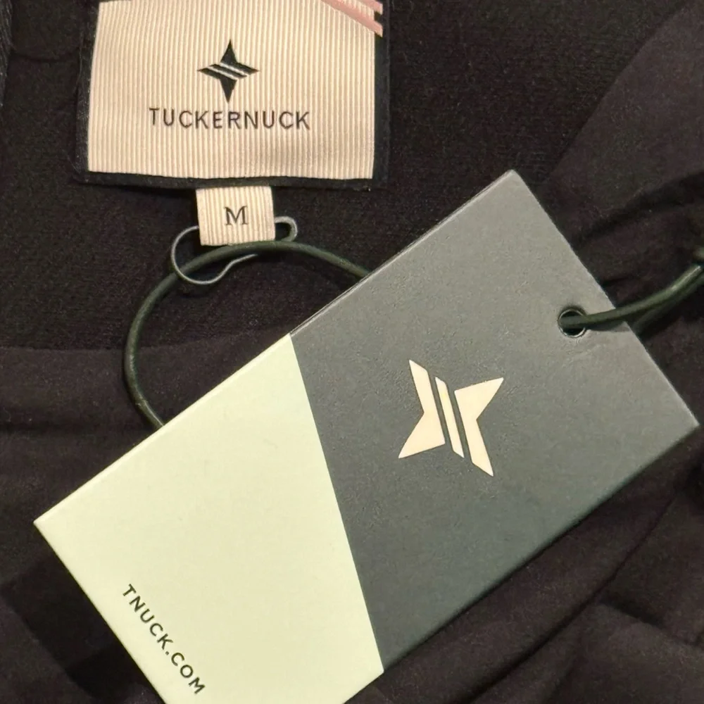 Tuckernuck Dalia Dress Black Organza & Feather Trim A-Line Size M NWT - Picture 8 of 9